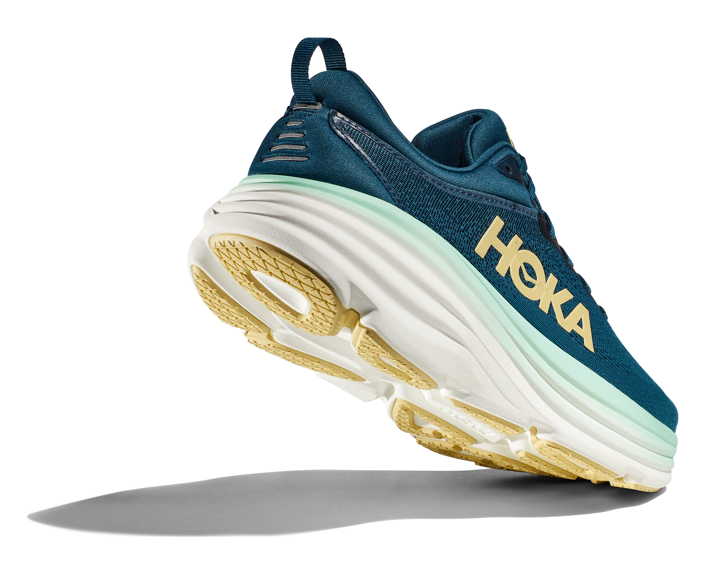 HOKA Bondi 8 Running Shoes for Men - Cushioned Road Running Sneakers with Maximum Comfort for Marathon, Jogging & Daily Wear