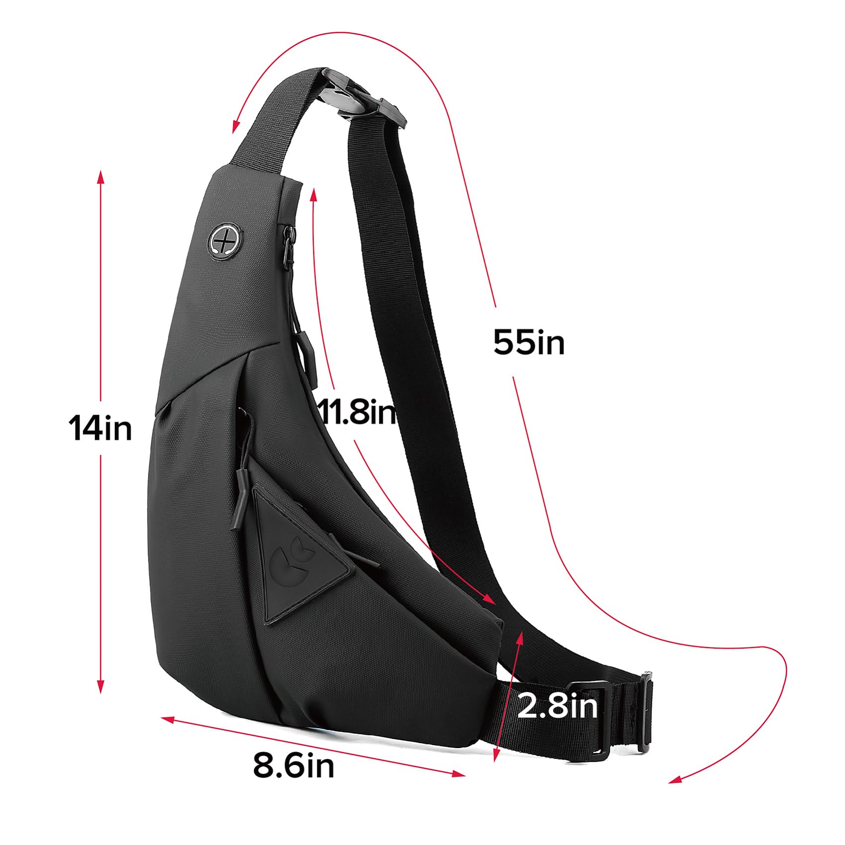MAYMOONER Anti-Theft Sling Bag for Men & Women - Lightweight Chest Backpack for Hiking, Biking & Travel