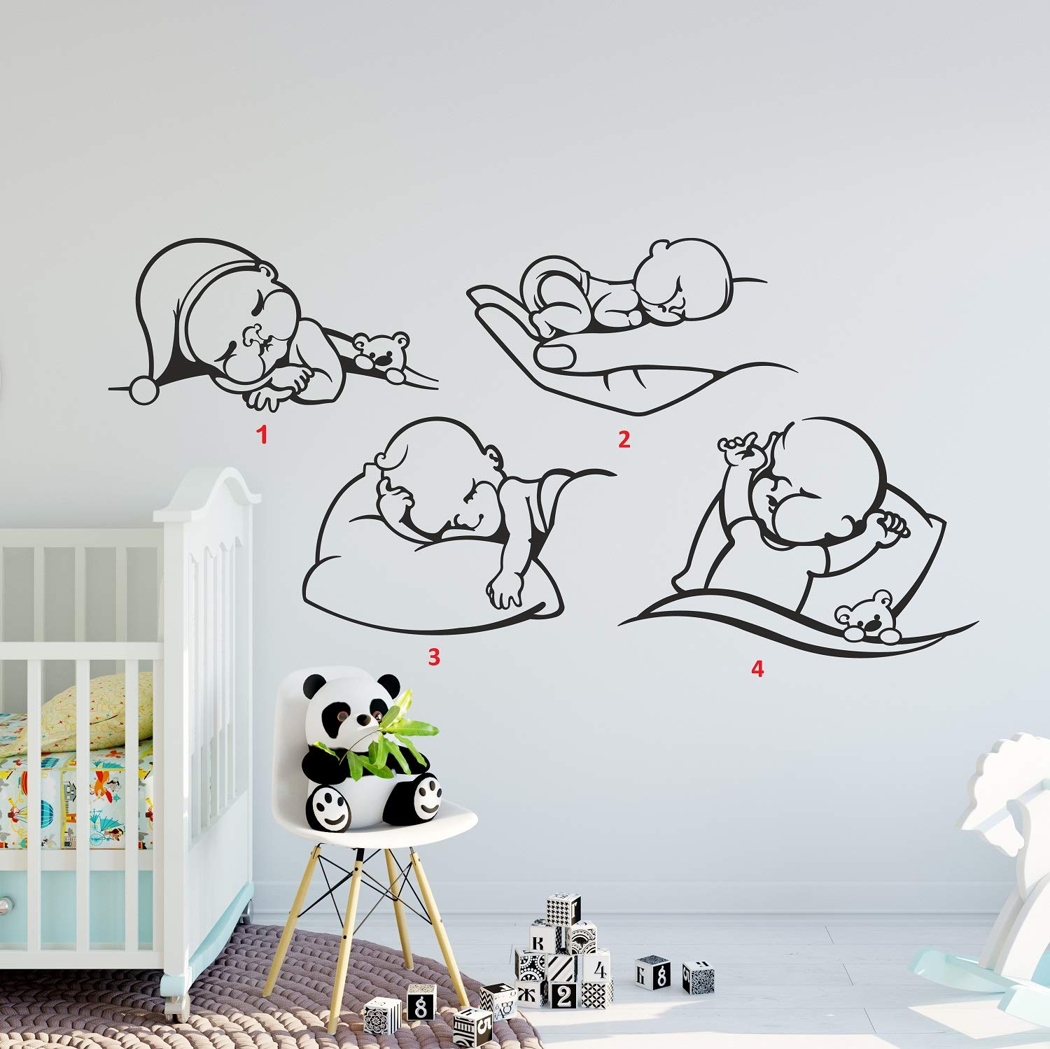 Baby Silhouette Metal Wall Art - Nursery & Kids Room Decor - Unique Gift