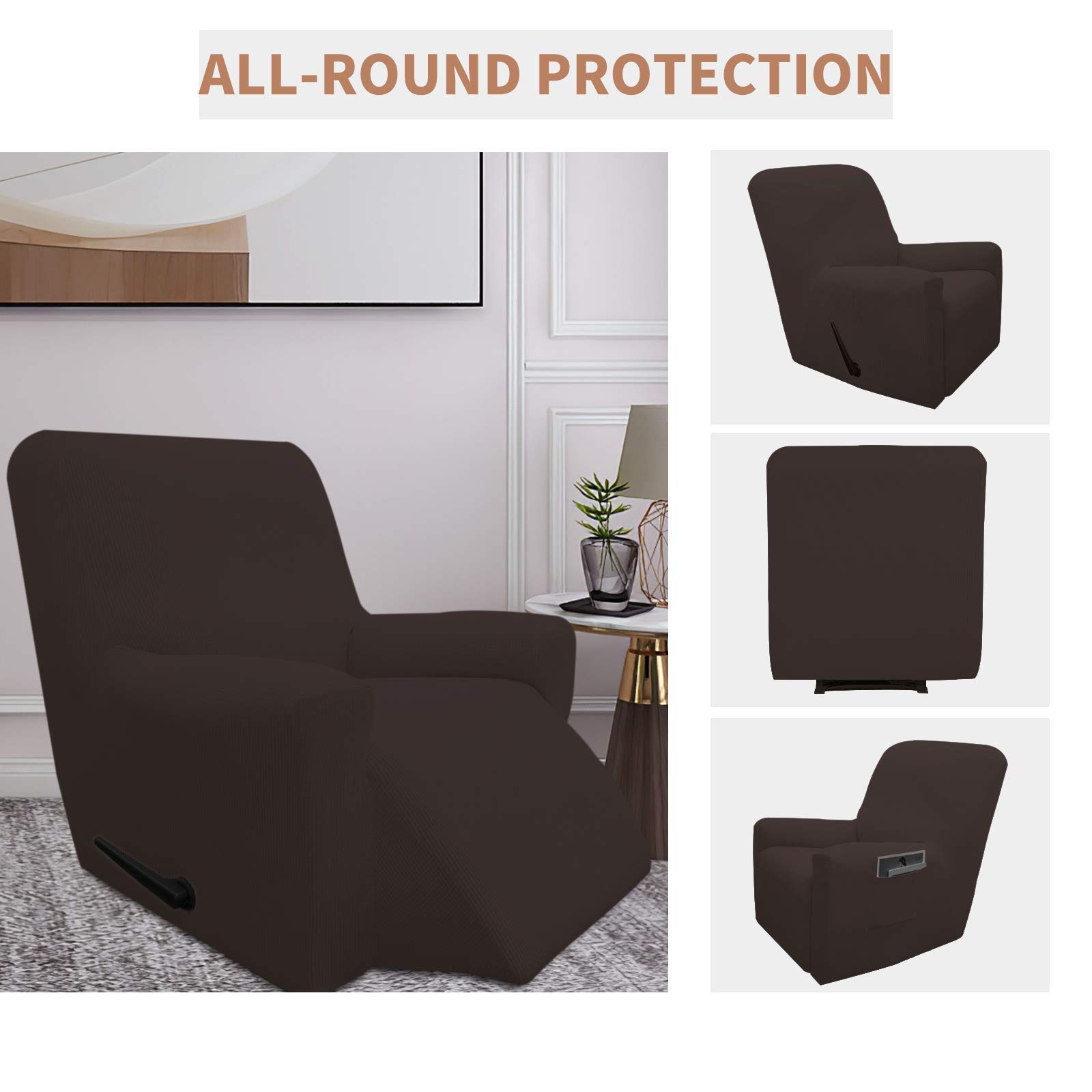 Easy-Going Sofa Slipcover & Recliner Slipcover Set - Stretchable Furniture Protector for Living Room, Bedroom, and Office Use