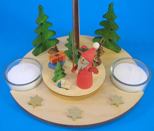 Premium Dregano Santa Pyramid Tealight Candles - Handmade in Germany - Perfect for Christmas Decorations, Holiday Gifts & Cozy Home Ambiance