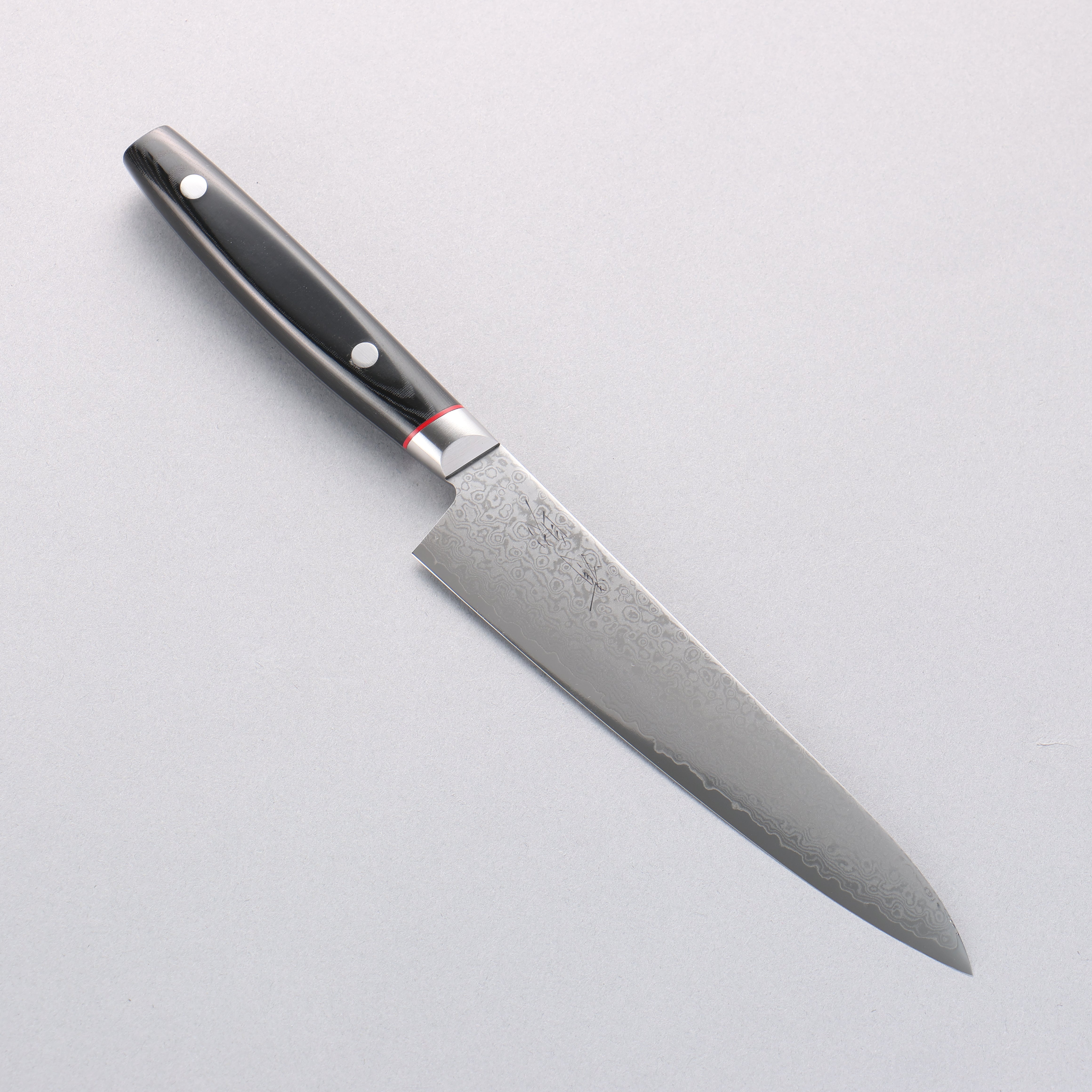 Premium Seisuke Saiun VG10 Damascus Petty Utility Knife 150mm - Black Micarta Handle - Perfect for Slicing, Peeling & Precision Kitchen Tasks