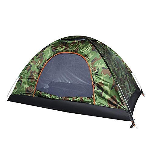 Lightweight Oxford Fabric Double Tent - Automatic Setup Camouflage Camping Tent for 1-2 Persons | Quick Pitch, Mosquito Proof | Perfect for Backpacking, Hiking & Outdoor Adventures