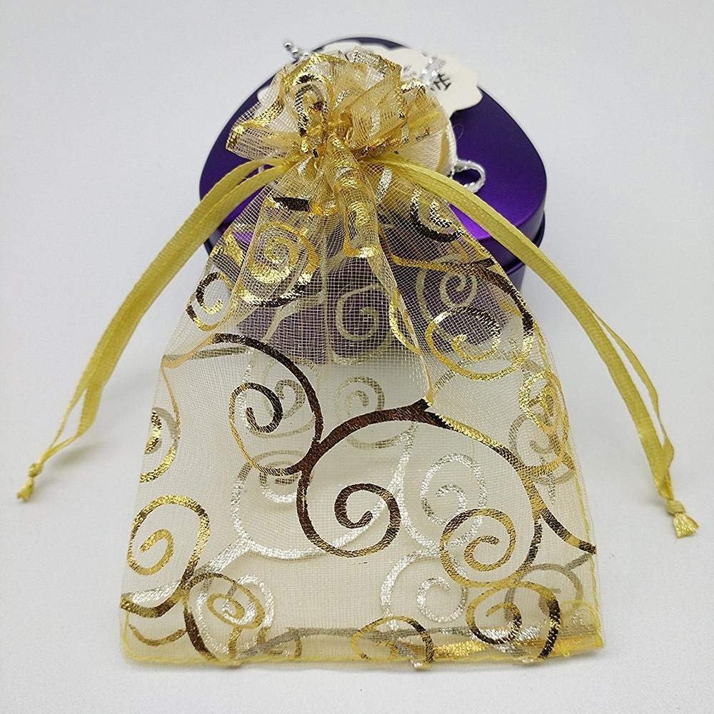Luxury Wedding Favor Bags 50PCS - Jewelry & Candy Pouches for Party Gifts