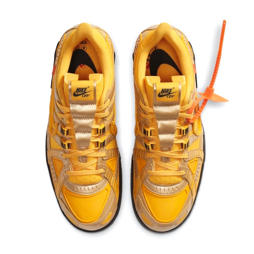 Off White x Nike Air Rubber Dunk University Gold Sneakers - Men's Basketball Shoes for Streetwear & Casual Wear - Perfect for Urban Fashion & Gym Workouts