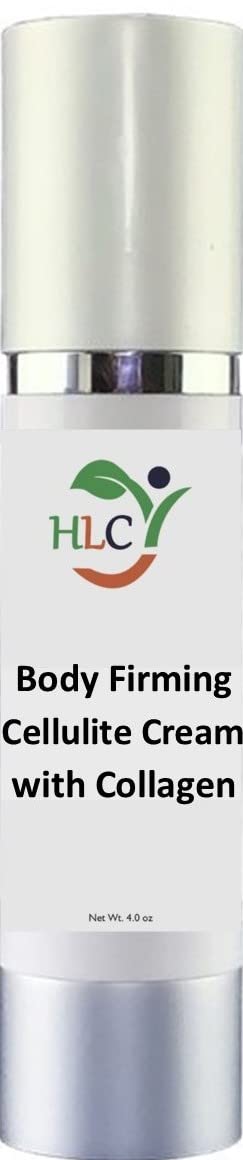 Body Firming & Cellulite Cream with Collagen (4 oz) - Visibly Reduce Cellulite, Dimpled Skin & Tighten Loose Areas | Anti-Cellulite Treatment for Thighs, Buttocks & Stomach | Daily Moisturizing Cream for Smooth Skin | Healthy Life Creations