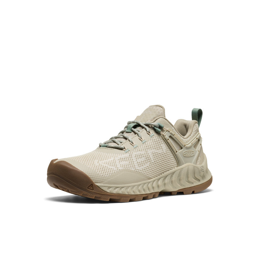 Women's NXIS EVO Waterproof Hiking Shoes - Abbey Stone/Iceberg Green | Lightweight Trail Running Shoes for Outdoor Adventures & Travel