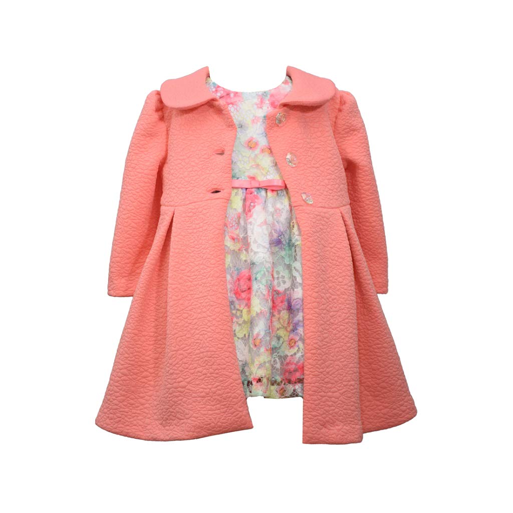 Bonnie Jean Girls Easter Dress and Coat Set - Baby, Infant, Toddler & Little Girls Outfit - Perfect for Easter Sunday, Spring Photos & Special Occasions