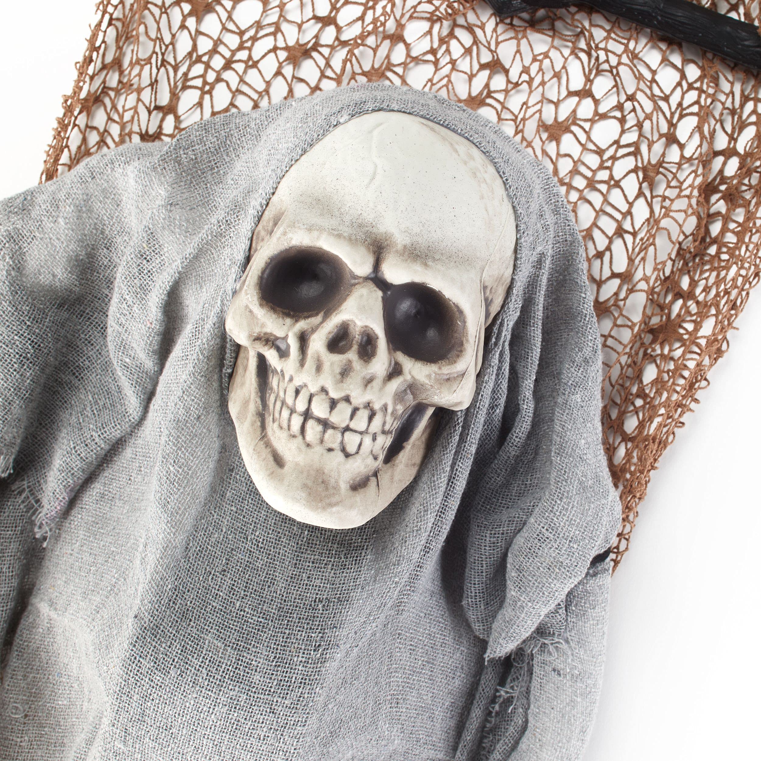 Motion Activated Sleeping Skeleton in Hammock - Halloween Outdoor Decoration with LED Lights for Yard, Porch & Garden Scare