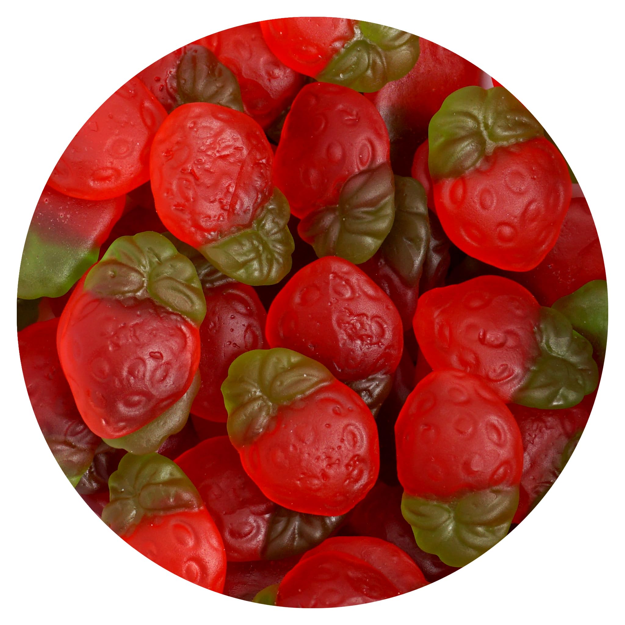 Hampton Candy Company Bulk Gummy Strawberries - 1 Pound Bag of Delicious Strawberry Candy for Parties, Snacking & Gift Giving