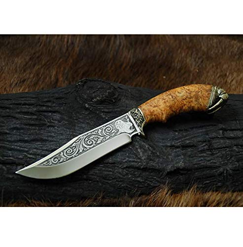 Custom Handmade Stainless Steel Author's Knife with Leather Sheath - Perfect for Hunting, Camping & Kitchen Use | Durable Walrus Design for Outdoor Enthusiasts
