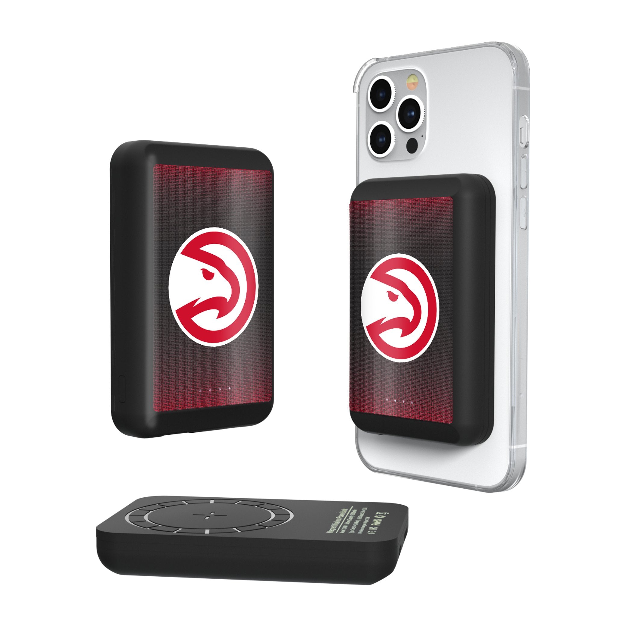 Atlanta Hawks NBA Wireless Magnetic Power Bank 10000mAh Portable Charger - Fast Charging for iPhone, Android, AirPods - Perfect for Travel, Work & Game Days