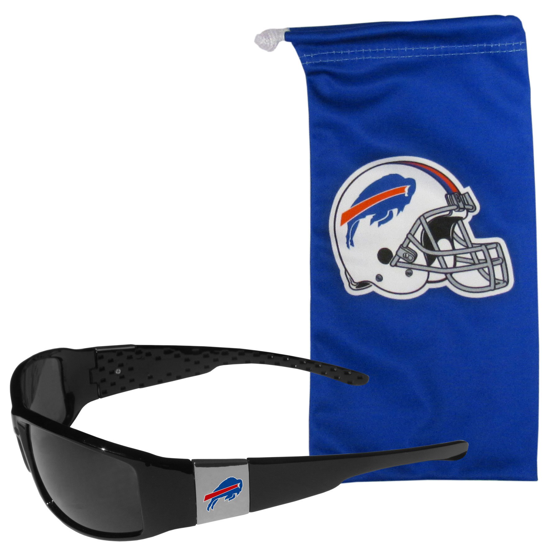 Chicago Bears Chrome Wrap Sunglasses with Case - Polarized Sports Sunglasses for Football Fans - Perfect for Game Day, Tailgating & Outdoor Activities