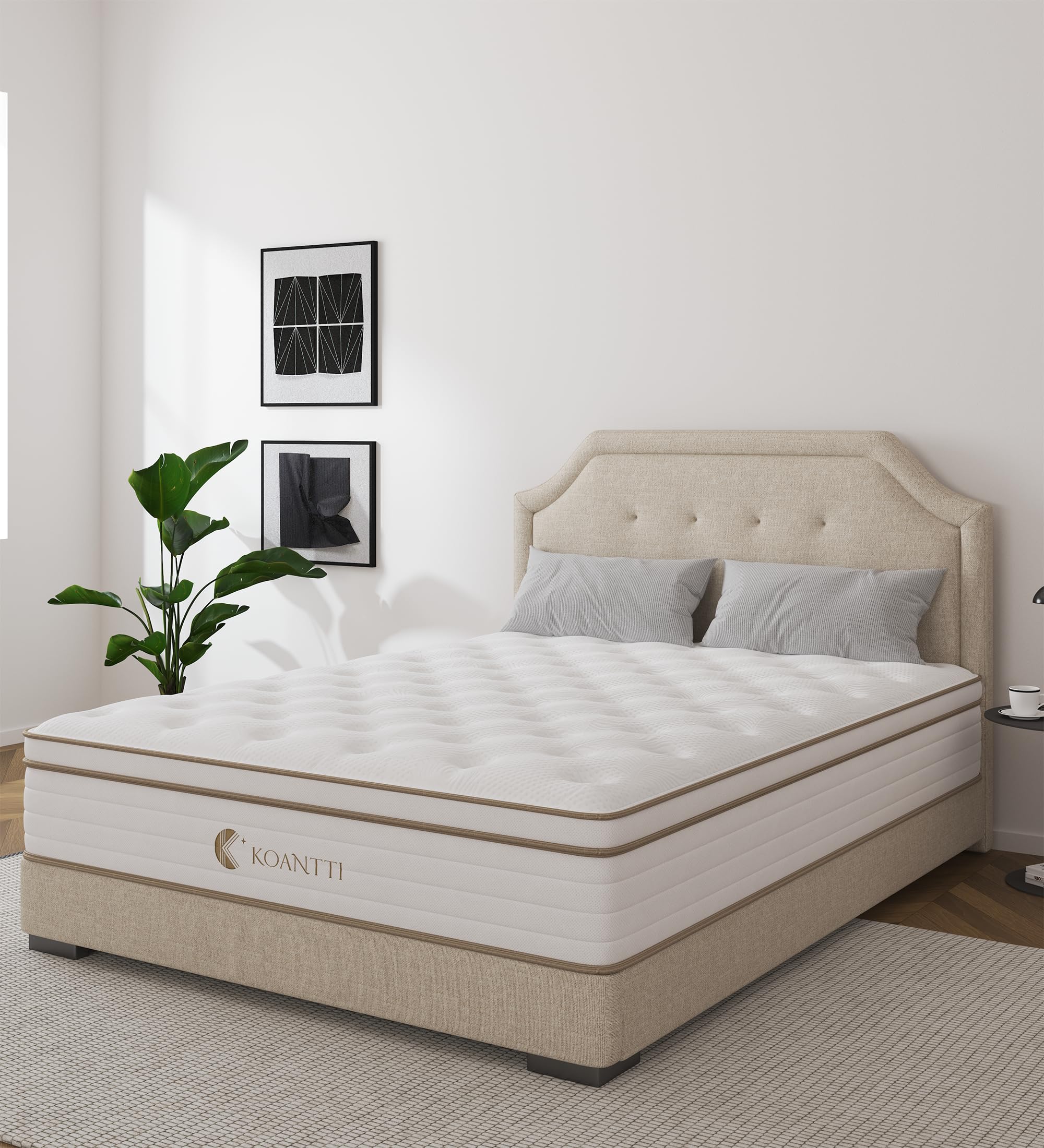 12 Inch Full Size Hybrid Mattress in a Box - Memory Foam & Pocket Springs for Back Pain Relief, Medium Firm Support, CertiPUR-US Certified - Perfect for Guest Rooms, Dorms & Small Bedrooms