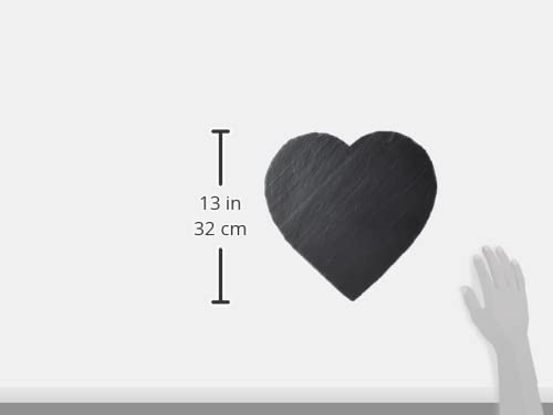 Elegant Black Heart-Shaped Cheese Board - Perfect for Valentine's Day, Anniversaries, Romantic Dinners & Charcuterie Platters