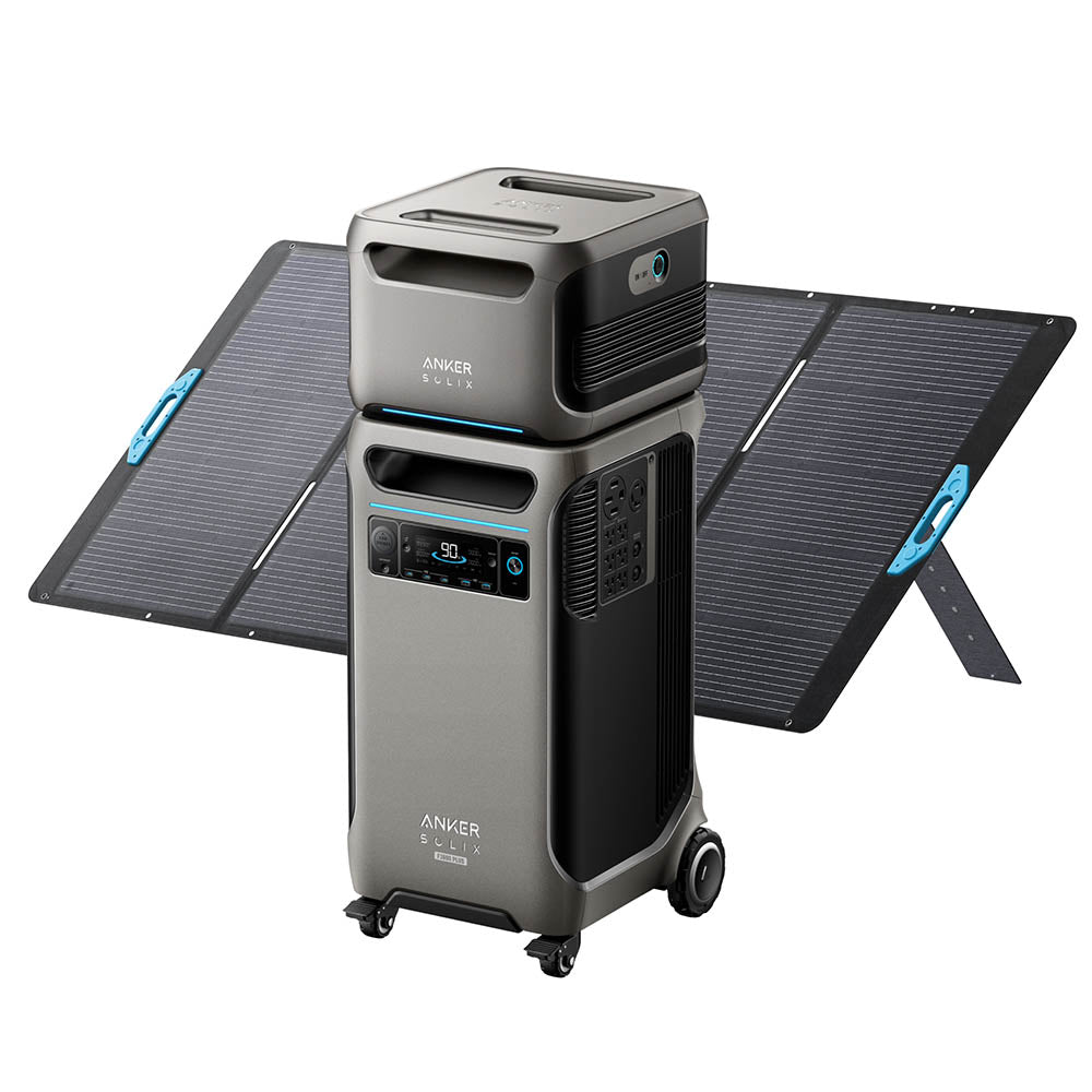 Anker SOLIX F3800 Plus Portable Power Station with Expansion Battery & 400W Solar Panel - Perfect for Camping, RV Trips, and Emergency Power Backup