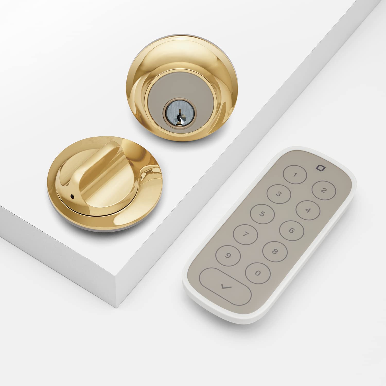 Level Lock Smart Lock - Keyless Entry, Polished Brass Finish, Works with Alexa & Google Assistant | Secure Your Home, Office & Airbnb Rentals