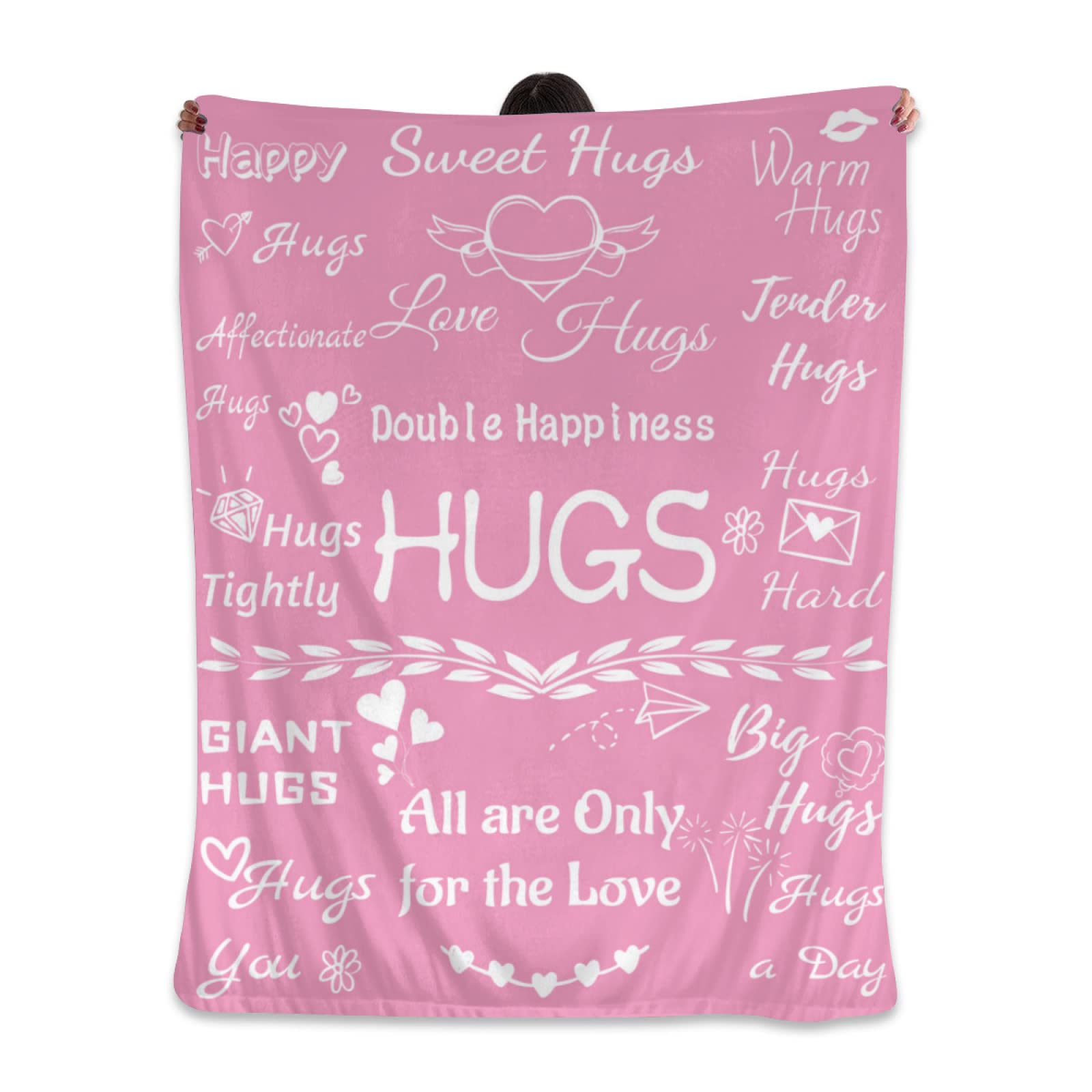 Healing Weighted Blanket for Adults - 80x60 Inches Soft Comforting Hugs Blanket with Positive Energy, Perfect Get Well Soon Gift for Women & Men, Sympathy Gift for Patients - Ideal for Stress Relief, Anxiety, and Relaxation at Home or Hospital