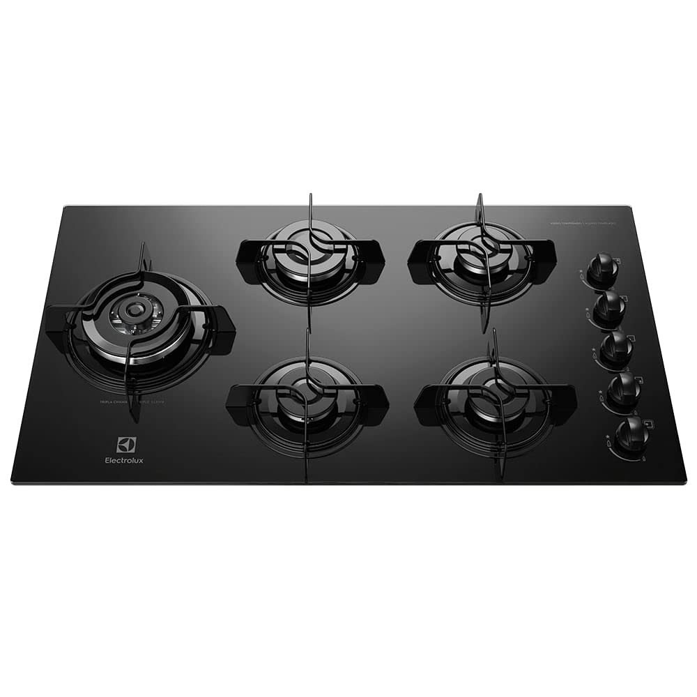 Electrolux KE5TD 5-Burner Gas Cooktop with Triple Flame Side Burner - BIVOLT Voltage for Home Kitchen Cooking & Grilling
