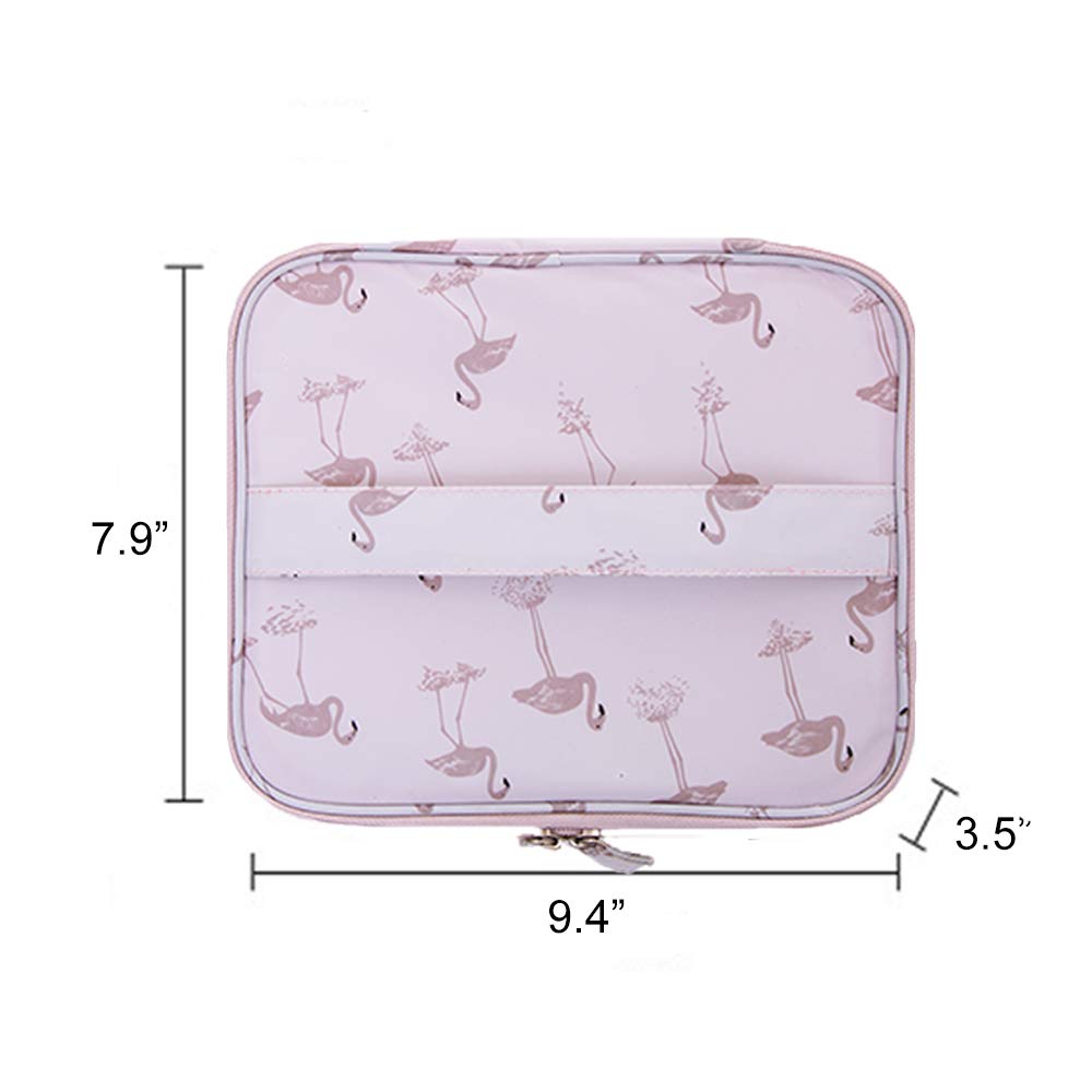 1 Pack Flamingo Portable Cosmetic Case - Travel Toiletry Bag for Women & Girls, Waterproof Makeup Organizer Pouch (Pink) - Perfect for Vacation, Gym, Business Trips & Daily Use