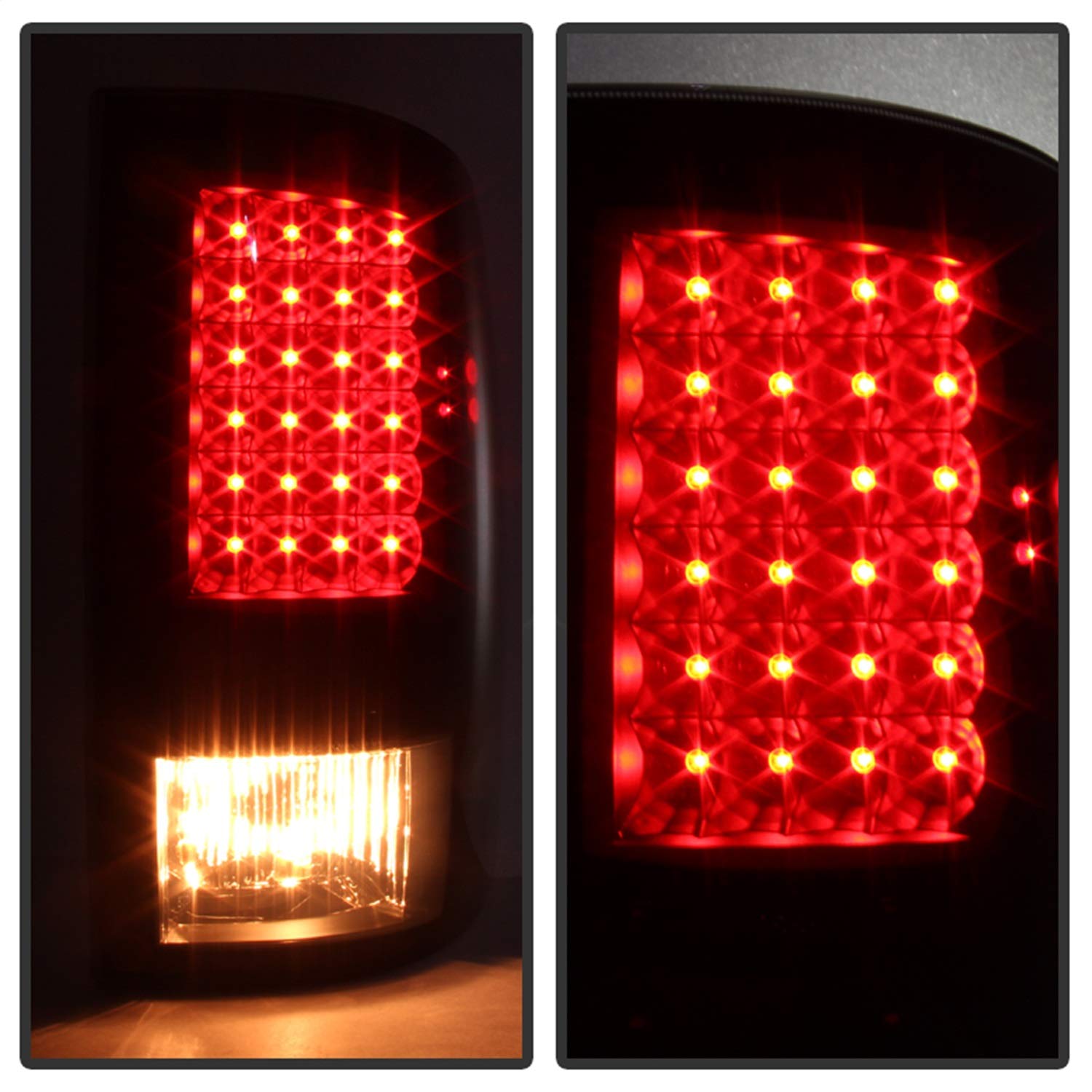 Xtune ALT-JH-DR09-LED-BKSM LED Tail Lights for Dodge Ram 1500/2500/3500 (2009-2018) - Smoked Black Housing, Bright & Durable Replacement Lights for Enhanced Night Visibility & Style