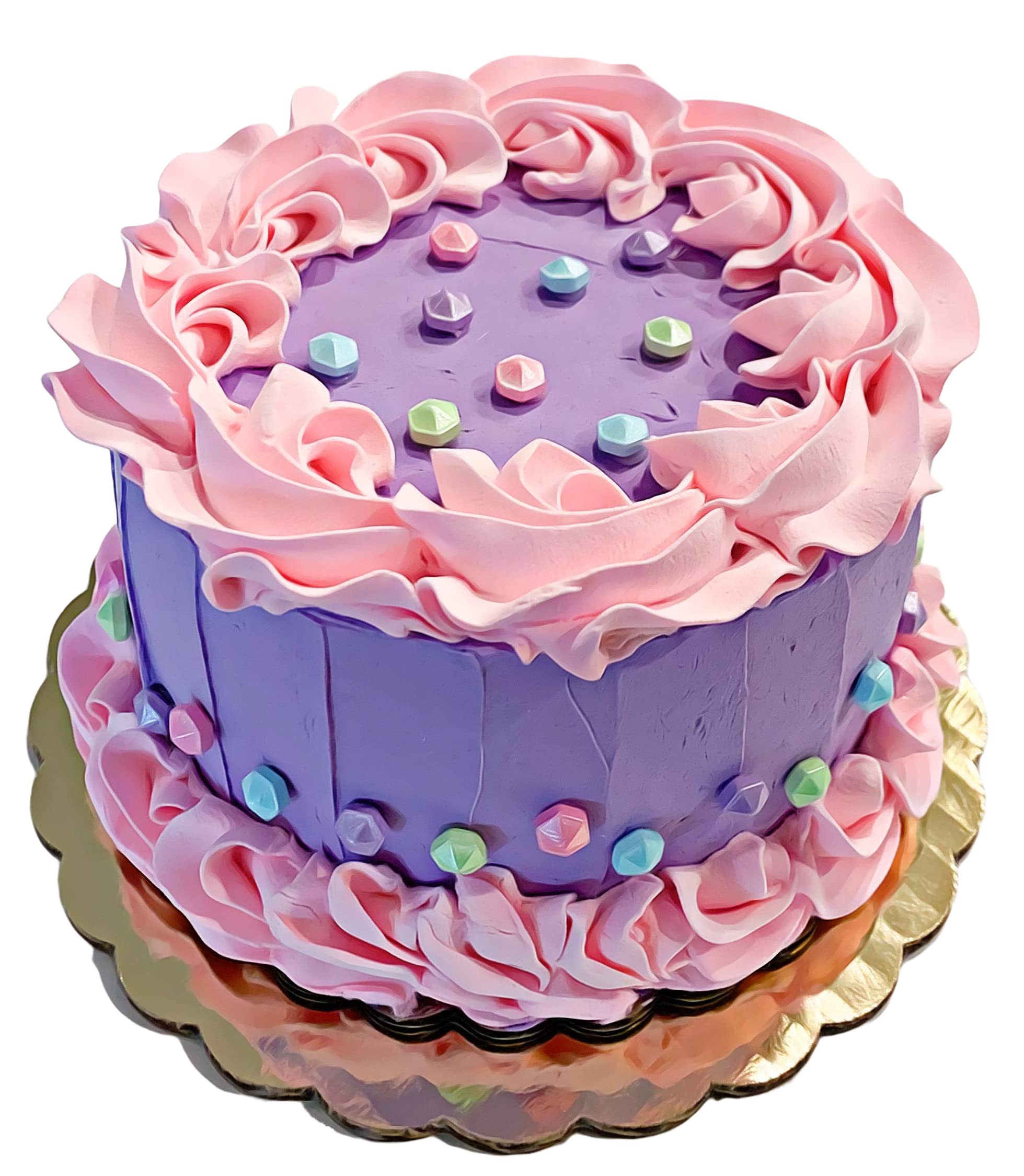 Pink & Lavender Fake Cake Decor - 7