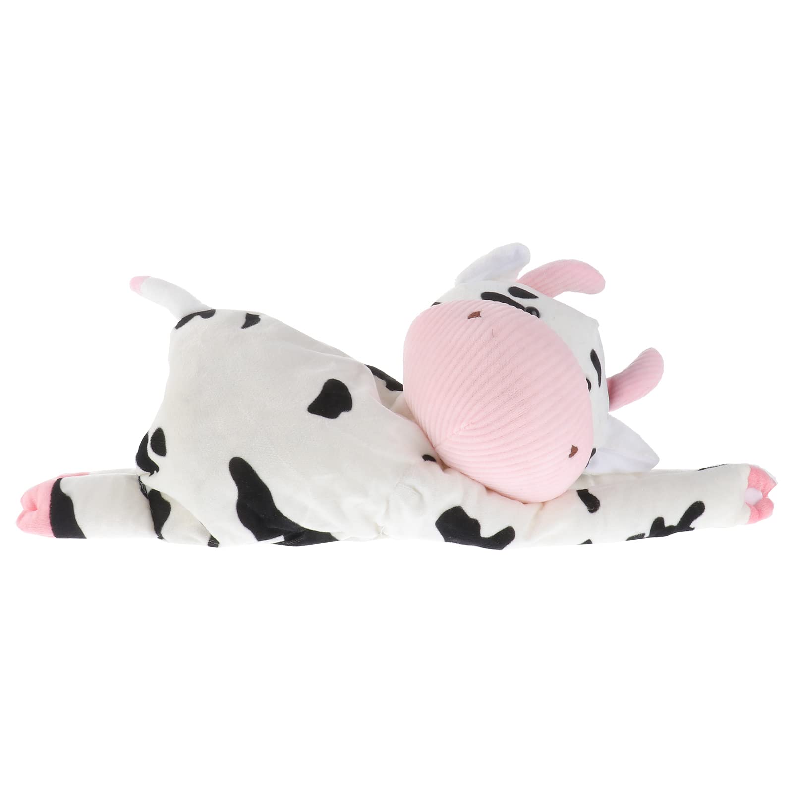 DOITOOL Plush Tissue Box Cover - Cute Cow Stuffed Animal Hanging Tissue Dispenser for Home Decor (Black & White) | Bedroom, Living Room, Nursery & Office Storage Organizer