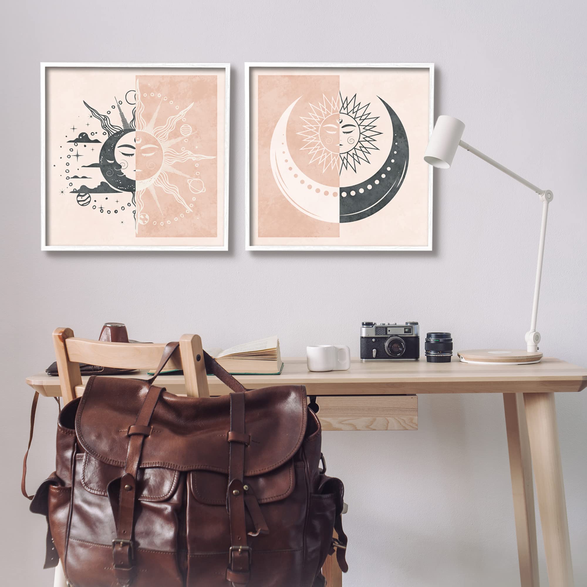 Celestial Sun Moon Stars Planets Astrology Motif Tapestry - Boho Wall Hanging Decor by Nina Blue | Perfect for Bedroom, Living Room & Dorm Aesthetic