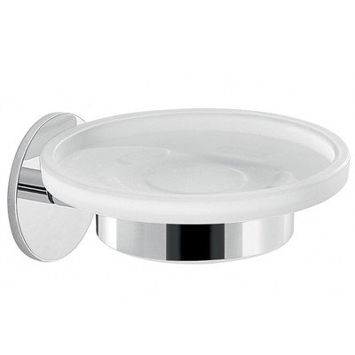 Premium Gea Soap Dish with Drainage - Durable Bathroom Soap Holder for Shower, Sink & Countertop - Perfect for Liquid & Bar Soap Storage (White)