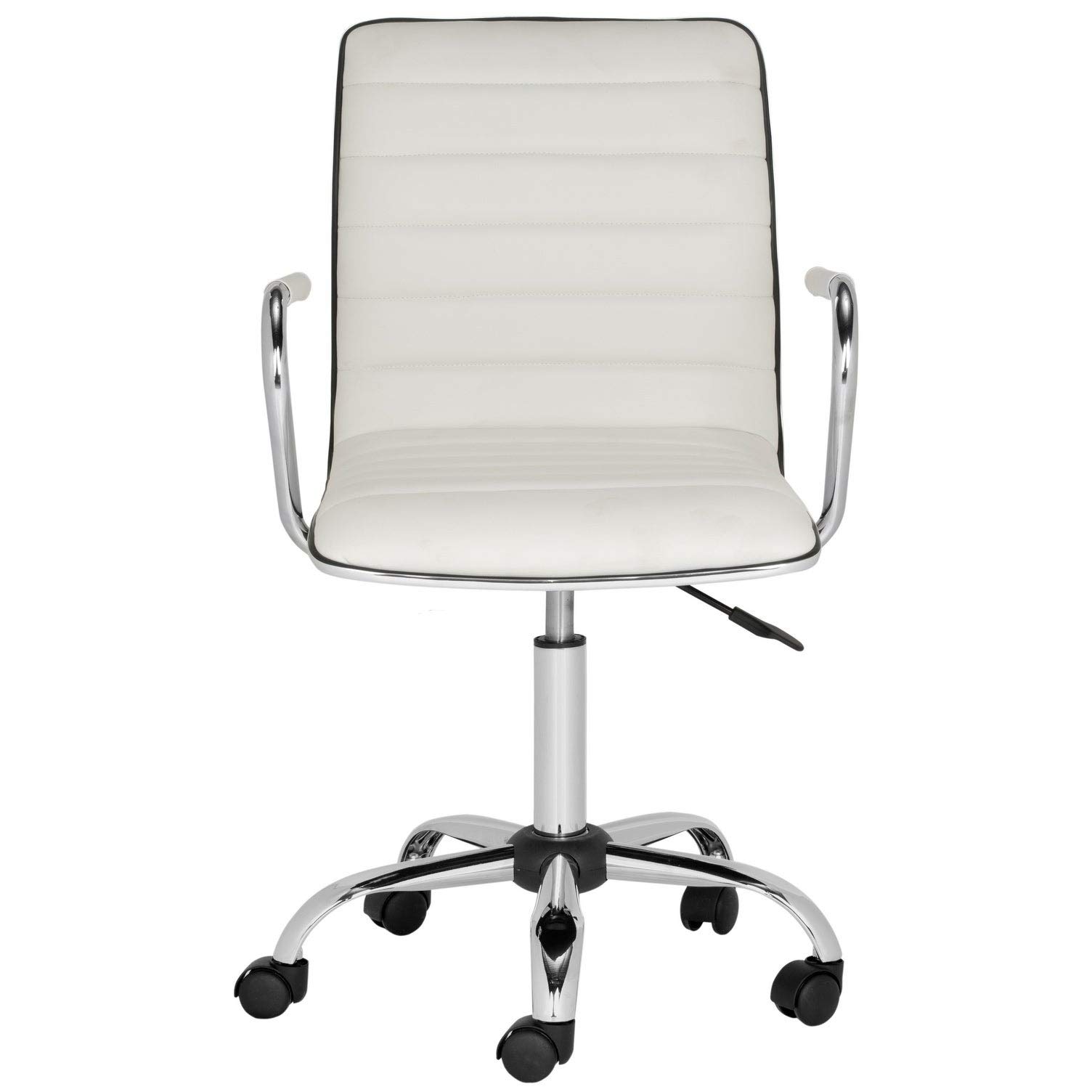Ergonomic White Adjustable Height Office Chair - 22.4