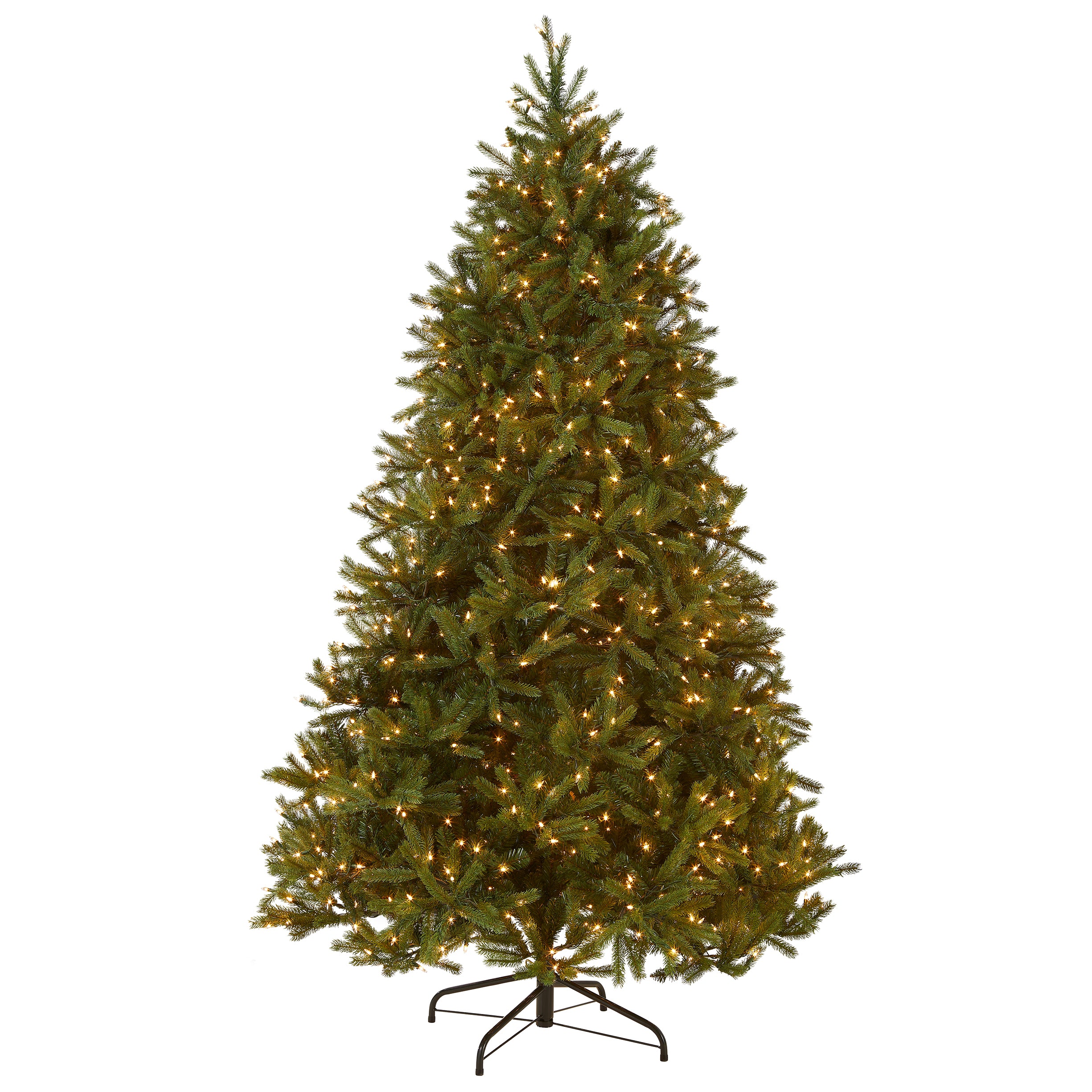 7.5 ft Pre-Lit Artificial Christmas Tree - Fraser Fir with Clear LED Lights for Holiday Decor | Perfect for Living Room, Office, and Festive Home Decorations