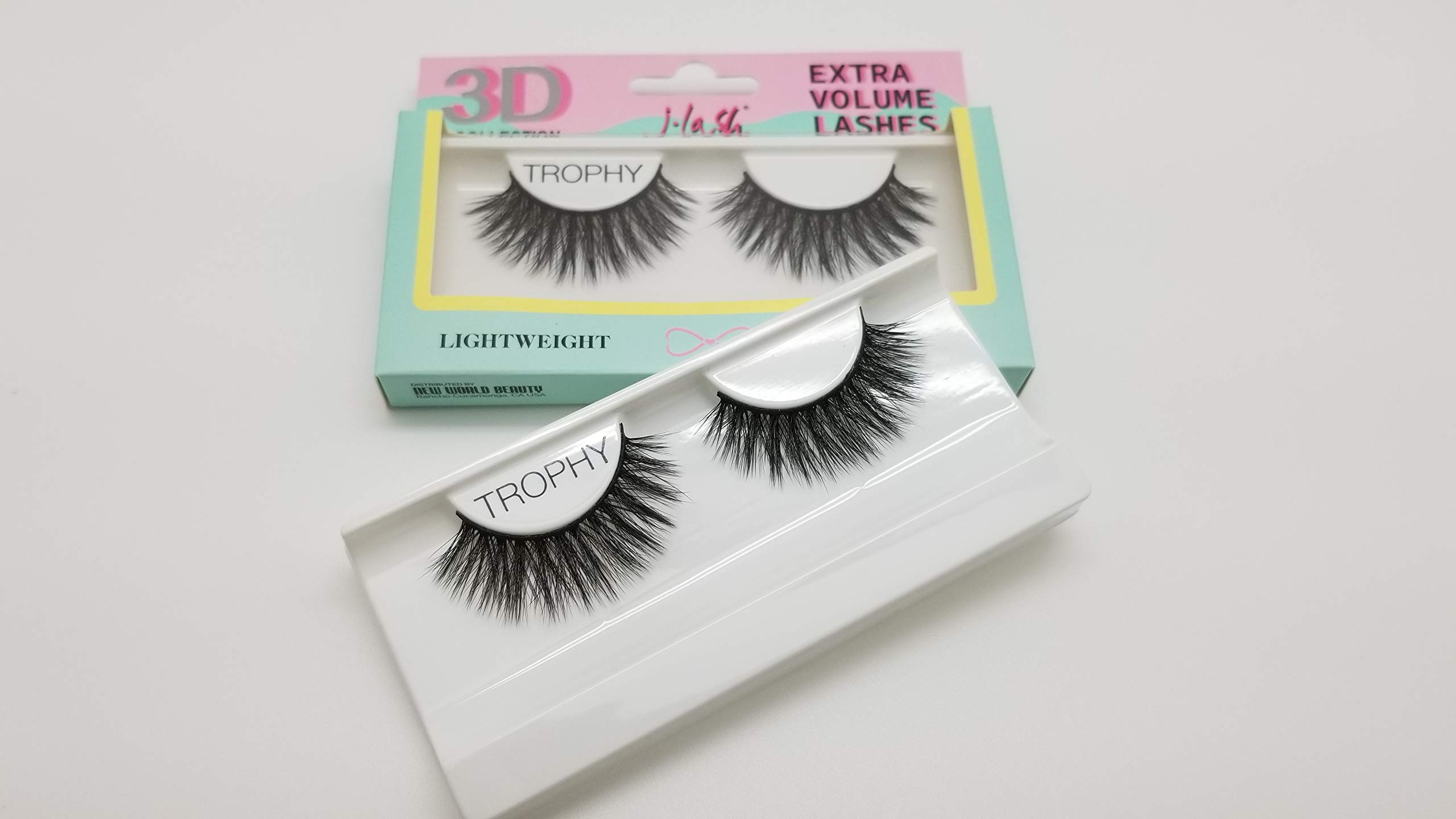 3D Faux Mink False Eyelashes - 100% Handmade Natural Look (TROPHY) for Parties, Weddings & Special Occasions