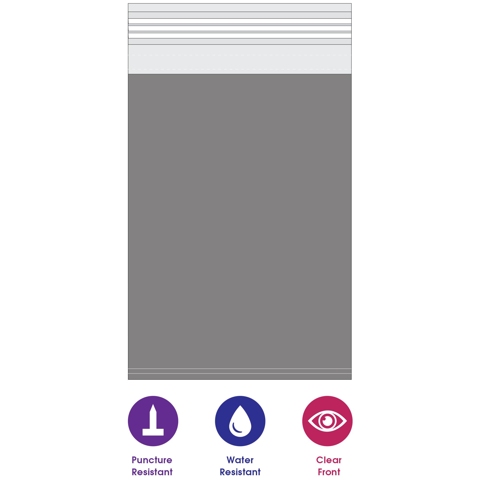 Tape Logic TLCV912 Clear View Poly Envelopes 9x12 Inches - 500 Pack of Clear/White Mailing Sleeves for Documents, Photos & Shipping - Perfect for Offices, Schools & Ecommerce Packaging