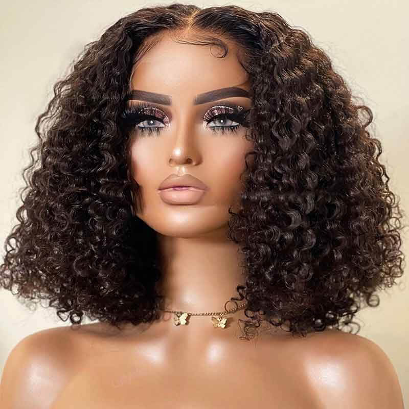 Buy 2 Human Hair Bob Wigs for $99 | 4x4 Lace Closure Curly & Straight Bob Wig Set | Perfect for Daily Wear, Parties & Cosplay