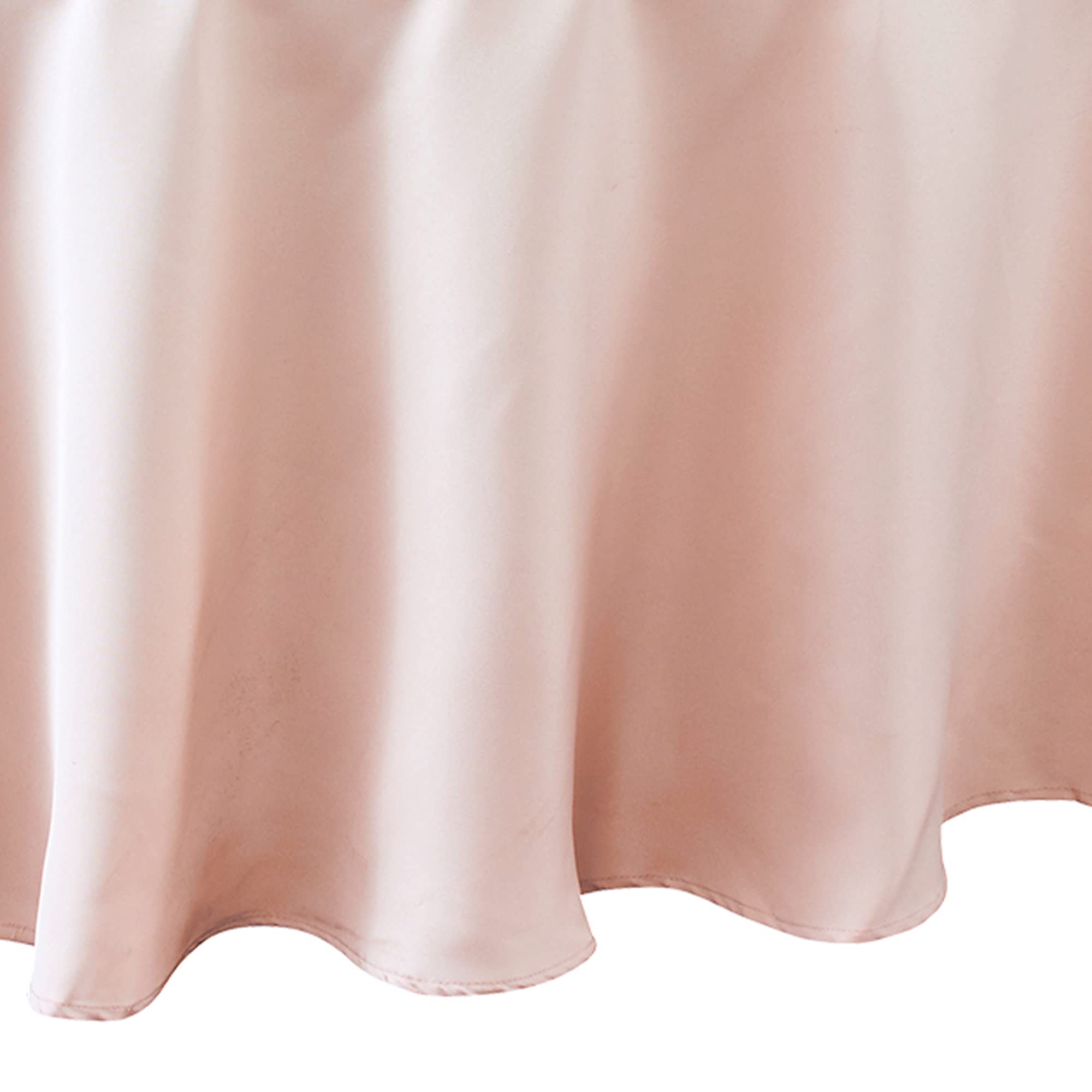 Simply Elegant 120 Inch Round Premium Polyester Tablecloth - Washable Table Cover for Weddings, Parties, Birthdays & Home Decor with Finished Hem (Blush Pink) - Perfect for Dining Tables, Buffets & Special Events