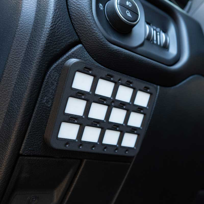 2019-2025 Ram 2500/3500 Heavy Duty SDHQ Built Switch Pros Keypad Mount | Off-Road Vehicle Accessory Control Panel | Perfect for Truck Customization & Overlanding Adventures