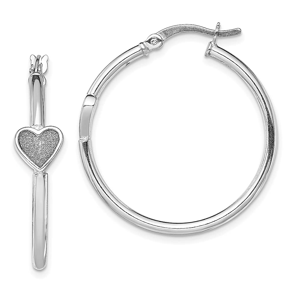 925 Sterling Silver Heart Round Hoop Earrings for Women - Dainty Love Jewelry Gift Set for Her - Perfect for Valentine's Day, Anniversary & Romantic Occasions