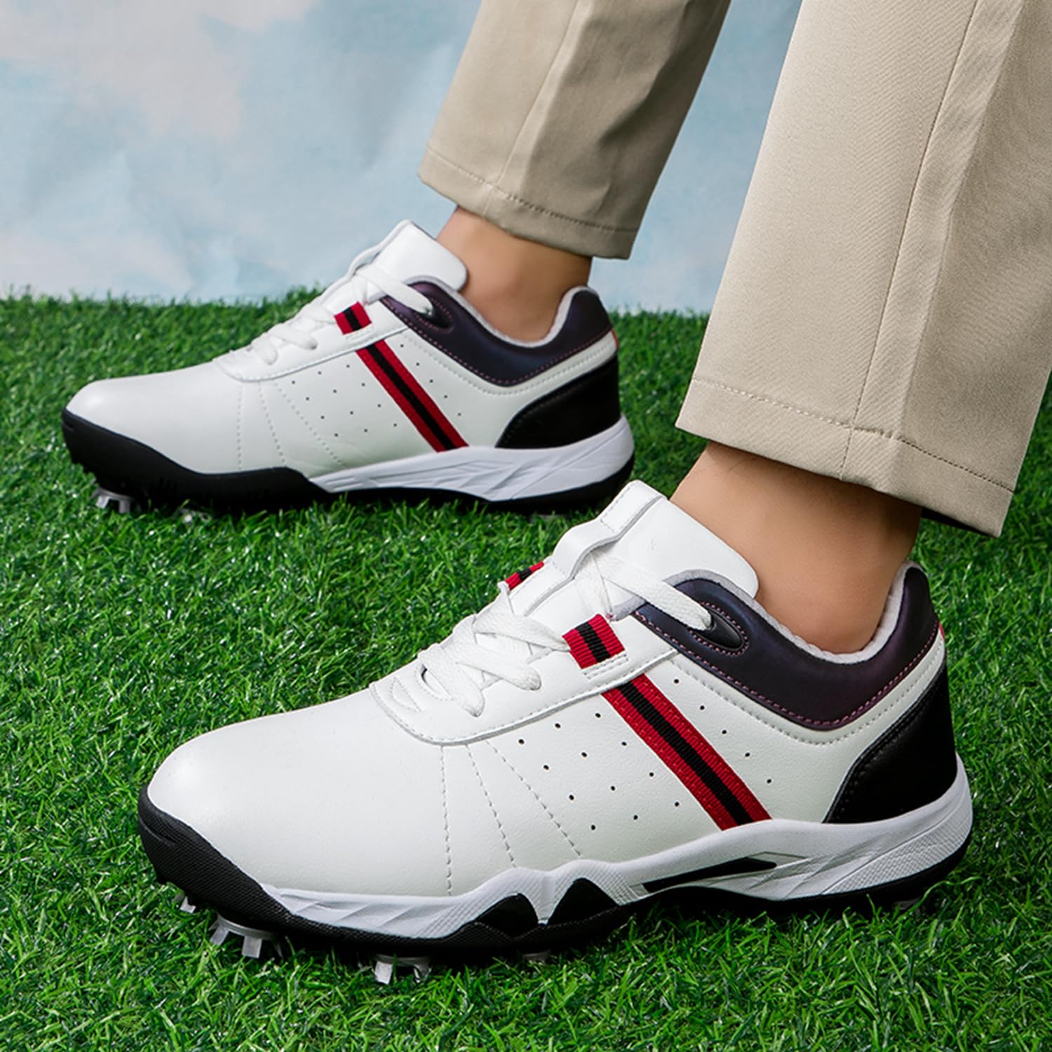 Women's Waterproof Golf Shoes with Spikes - Breathable for Outdoor Sports