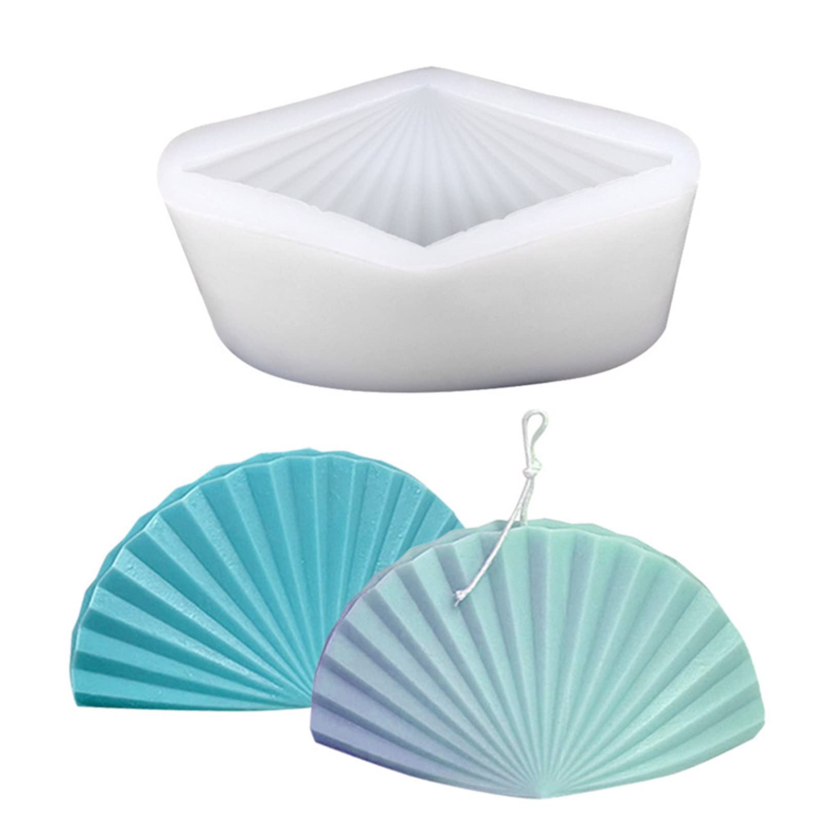 Non-Stick Silicone Seashell Candle Mold for Epoxy Resin Casting - DIY Candle Making, Plaster Crafts, Home Decor & Ornaments - Perfect for Beach Themed Parties, Wedding Centerpieces & Bathroom Decor
