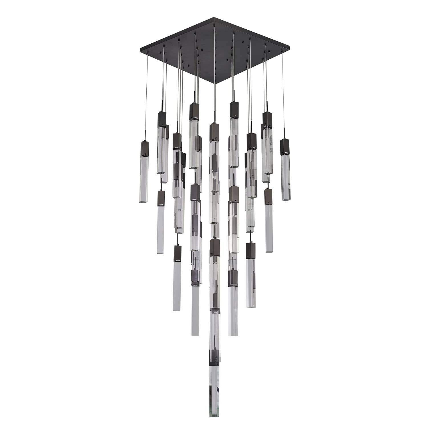 FAL Series 8-Light Rose Gold Chandelier - Elegant Crystal Ceiling Light Fixture for Dining Room, Bedroom, Living Room Decor