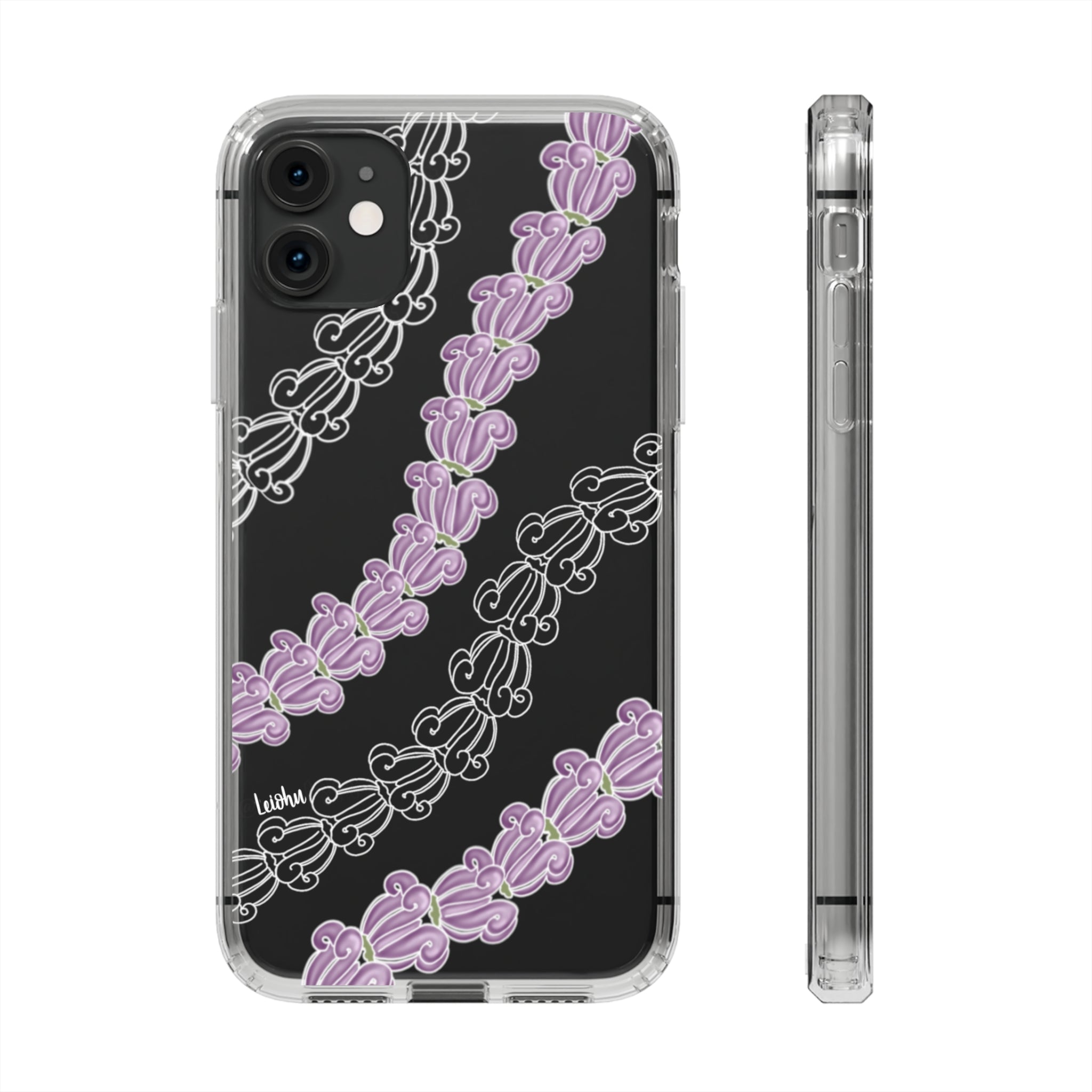 Royal Crown Lei Clear Phone Case - Durable Protective Cover for iPhone & Samsung - Perfect for Hawaiian Luau Parties, Beach Vacations & Themed Events