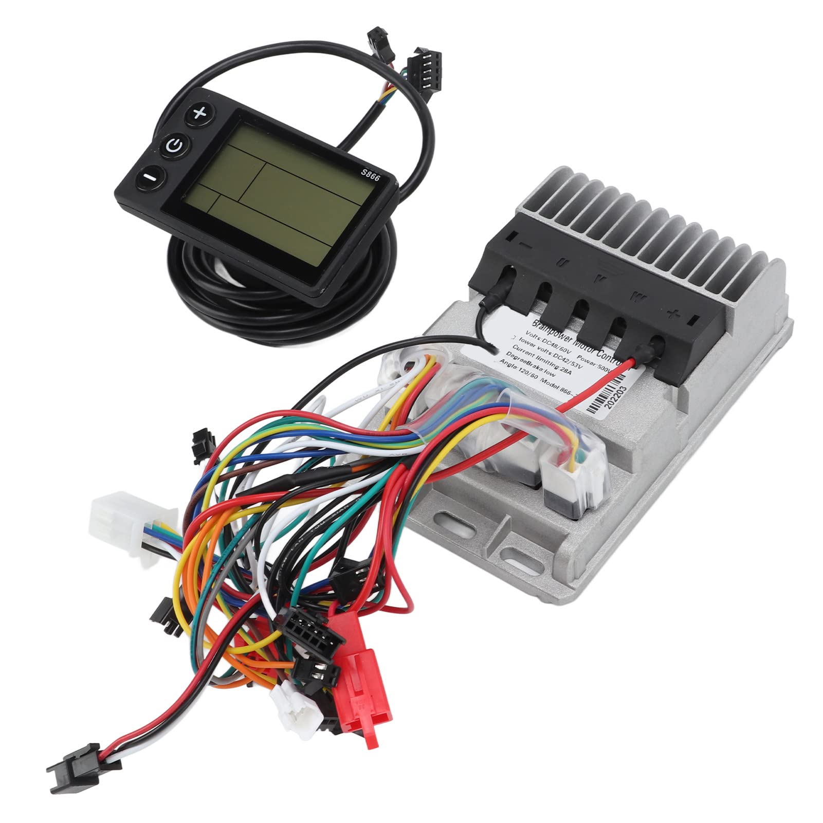 CHICIRIS 500W Brushless Electric Bike Controller Kit with LCD Display - 3 Modes Sinusoidal Wave Motor Controller for 22.5mm Handlebar | Perfect for E-Bike Upgrades, Commuting & Outdoor Adventures