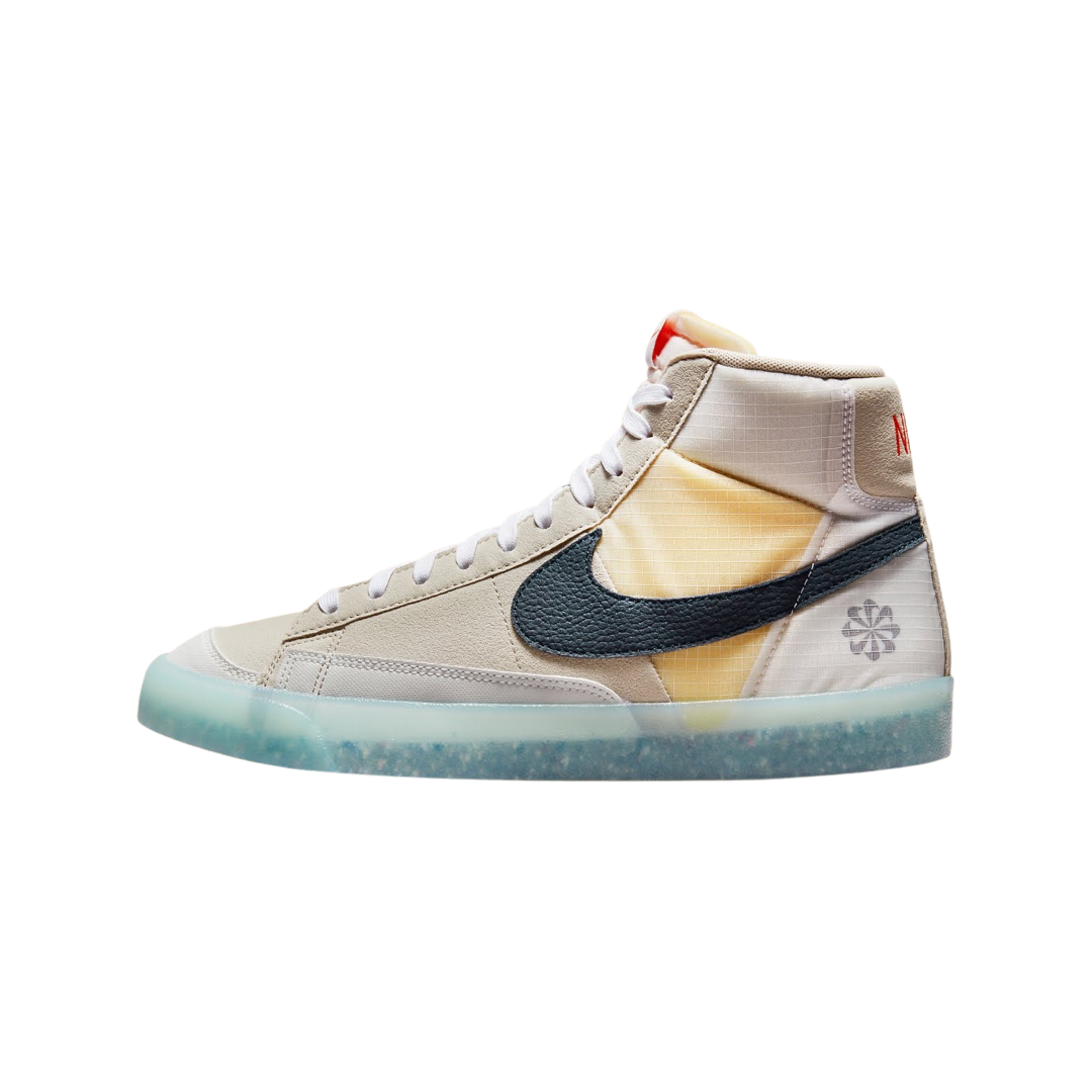 Nike Blazer Mid 77 Vintage Sneakers - Recycle Move To Zero Eco-Friendly Shoes in Cream Glacier Ice Color | Perfect for Casual Wear, Street Style & Sustainable Fashion