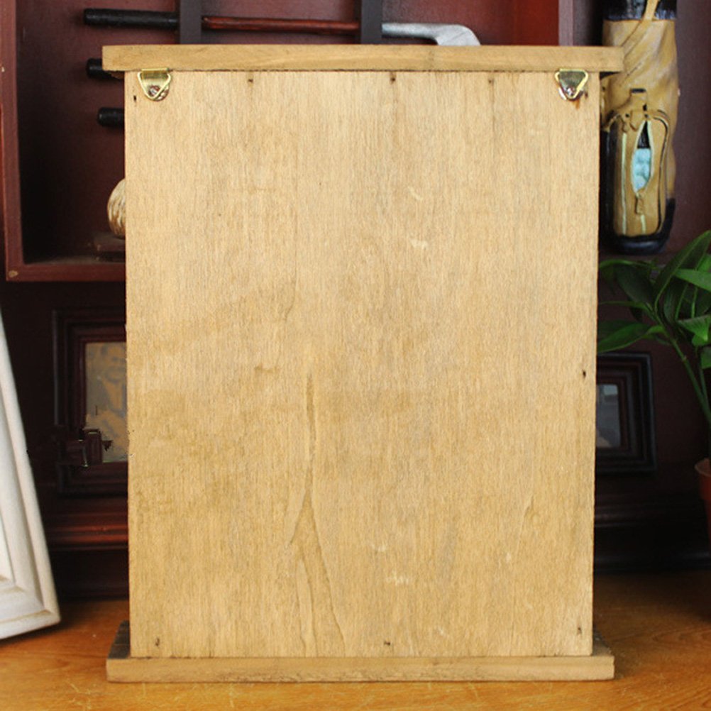 Wooden Wall Mounted Key Cabinet with Carvings - Perfect for Home & Office Organization