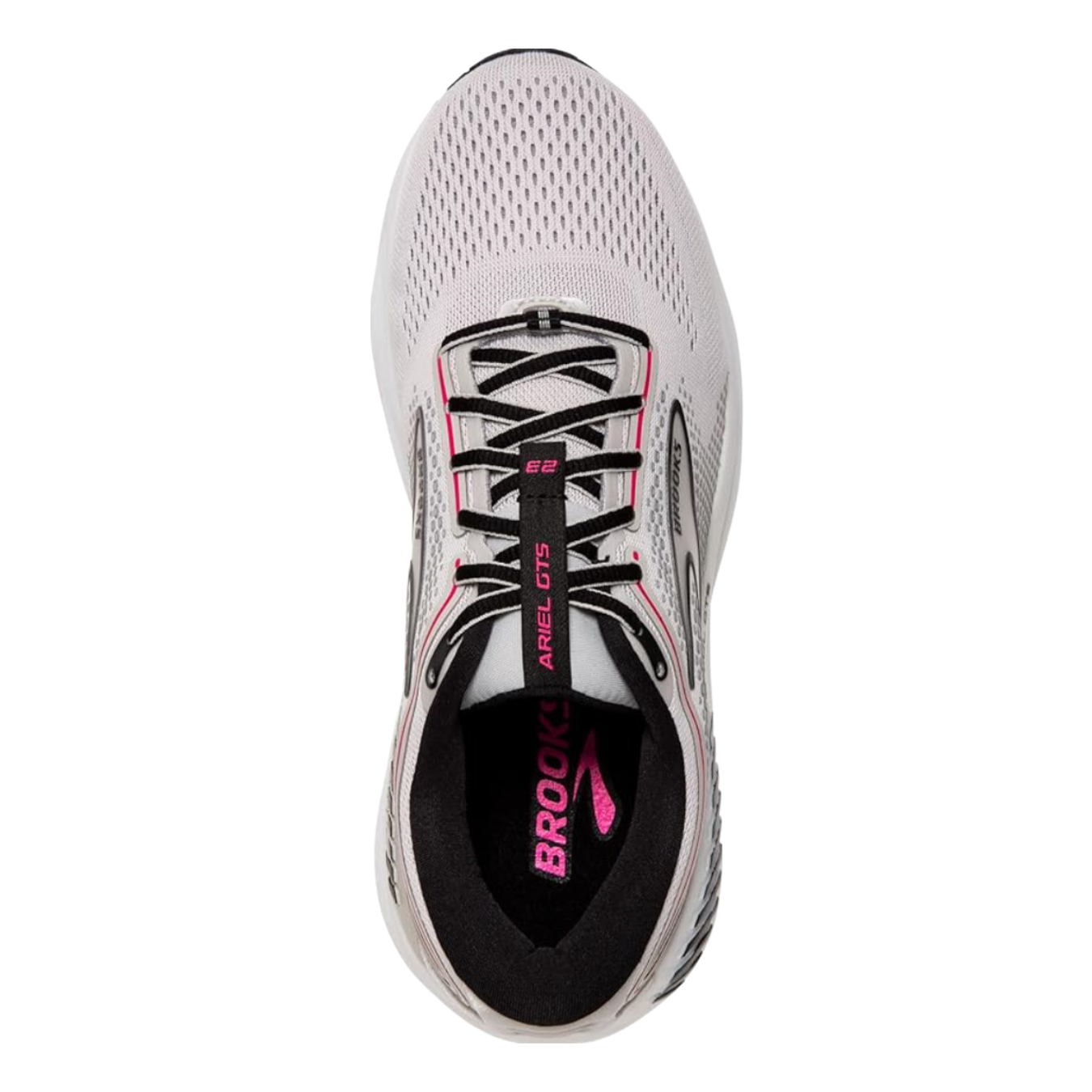 Ariel GTS 23 Women's Running Shoes - Lightweight Grey/Black/Pink Sneakers (B Width) for Jogging, Gym Workouts & Everyday Comfort