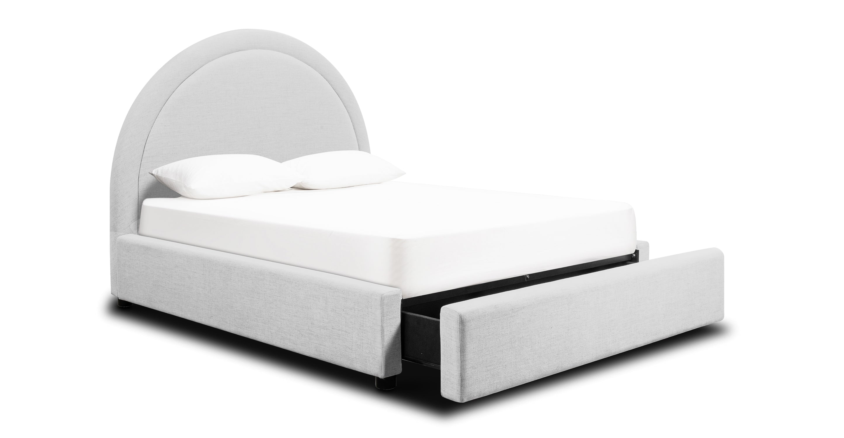 Luna Storage Bed with Underbed Drawers - Queen Size Platform Bed Frame with Hidden Storage for Small Spaces - Perfect for Bedroom, Guest Room, and Apartment Organization