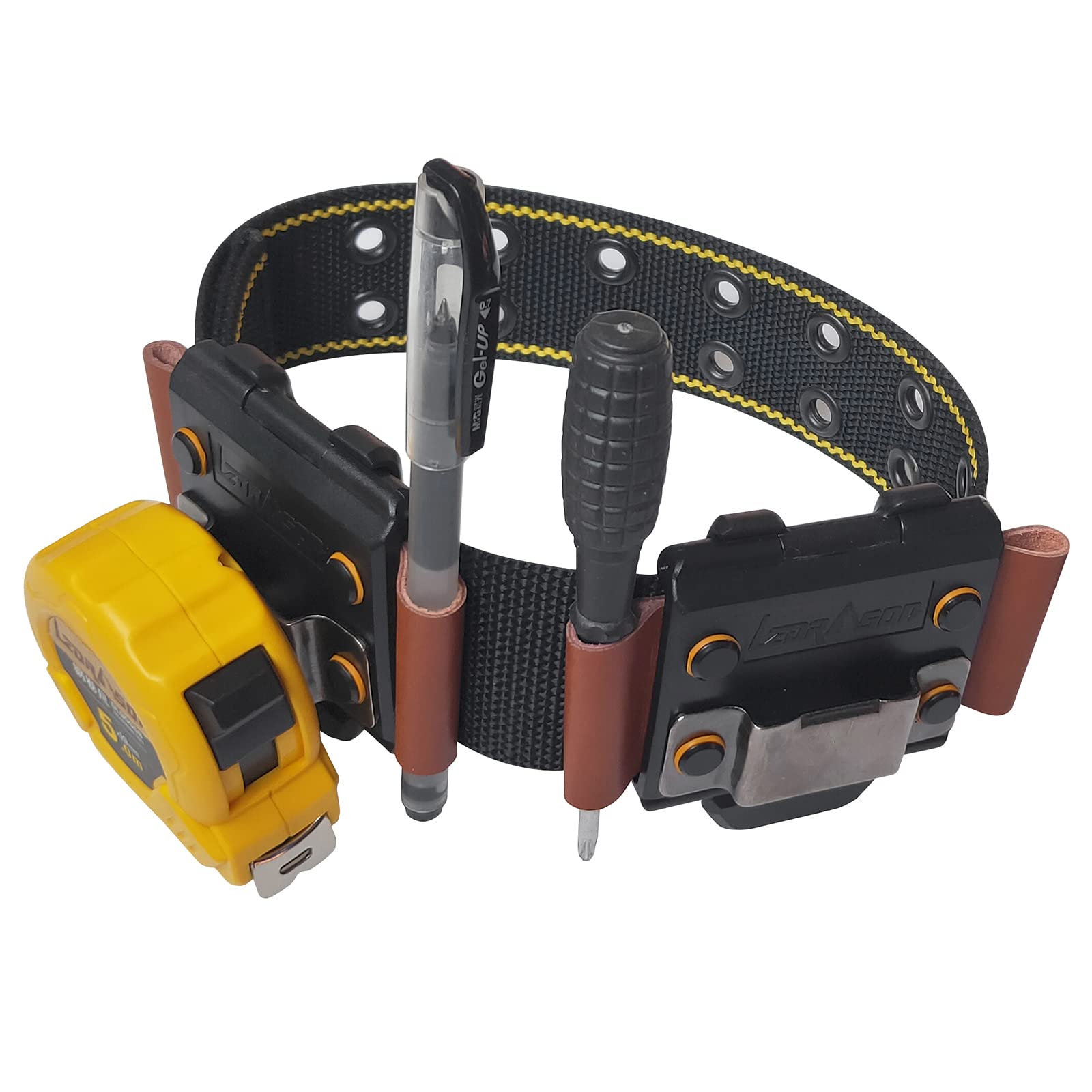 **Heavy Duty Tape Measure Holder & Drill Holster - Tactical Tool Belt Clip with Hook - Small Electrician Pouch for Cordless Tools | Perfect for Construction, DIY & Electrician Work**