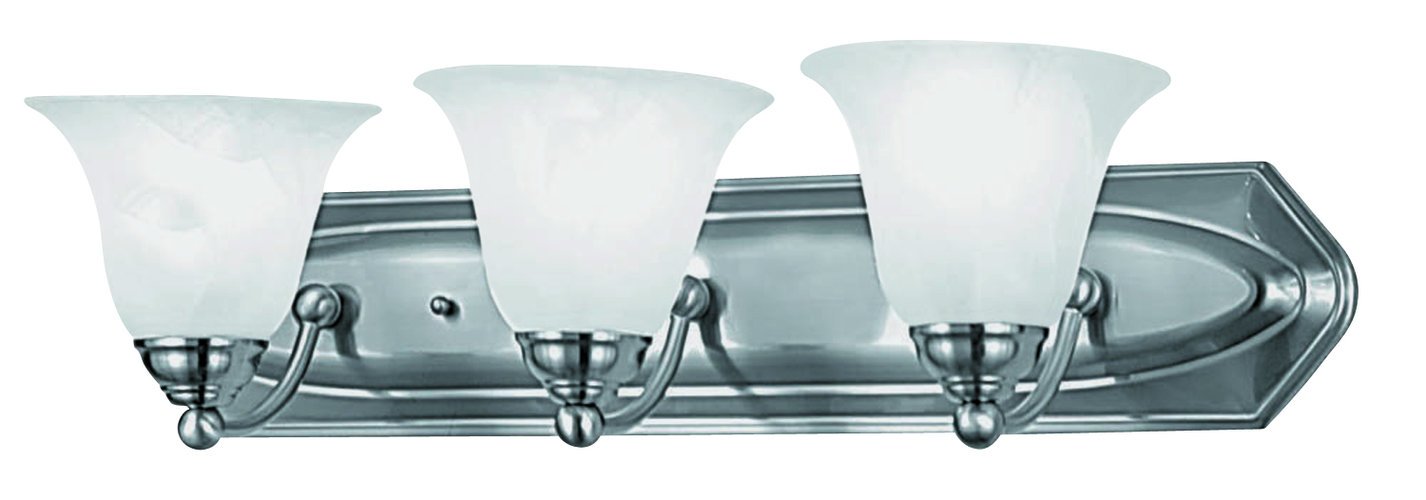 DVP42403CH 3-Light Diamond Crystal Bathroom Vanity Light Fixture - Modern Elegant Lighting for Bathroom, Powder Room & Dressing Area