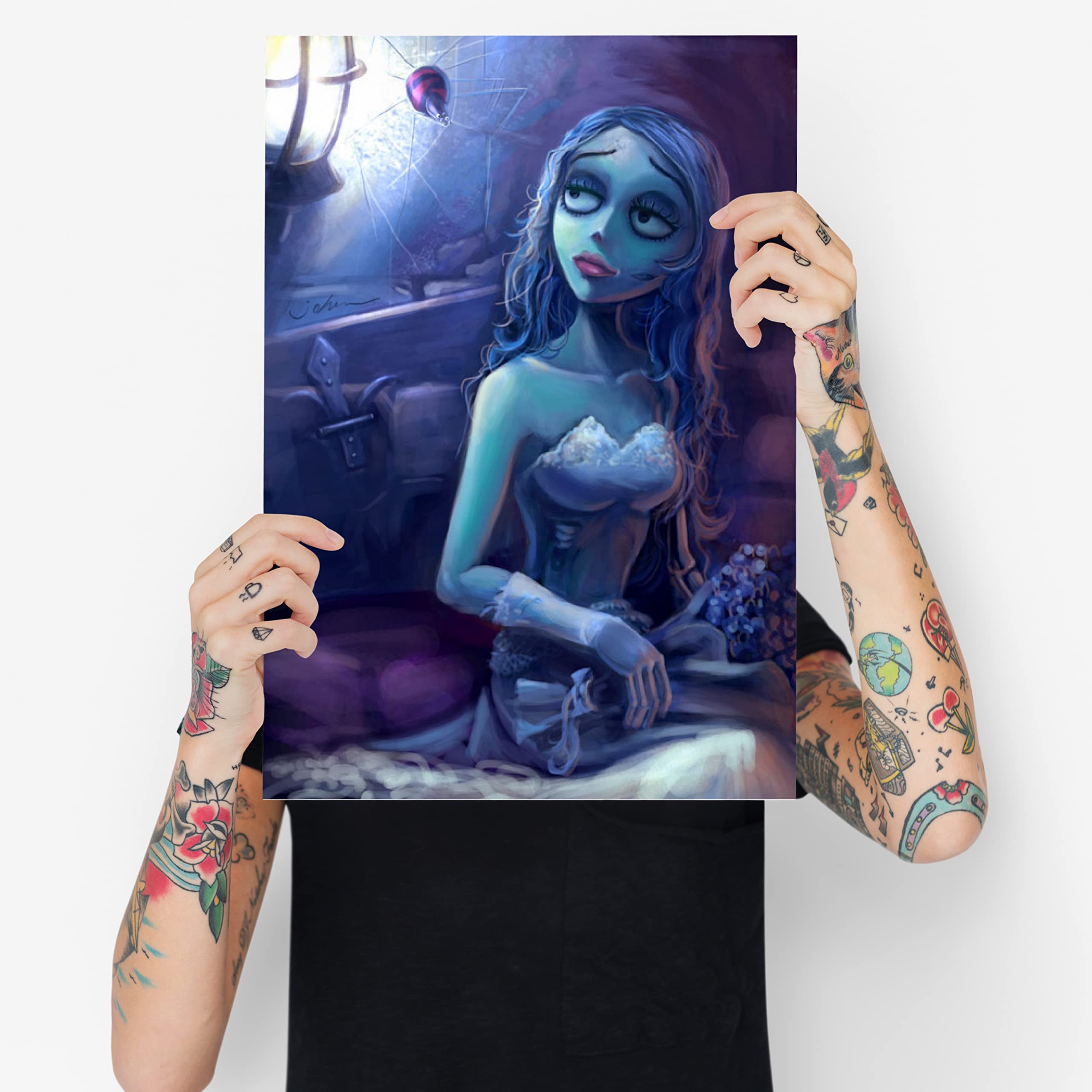Tim Burton's Corpse Bride Poster - Gothic Wall Art Decor for Bedroom, Living Room, and Home Theater