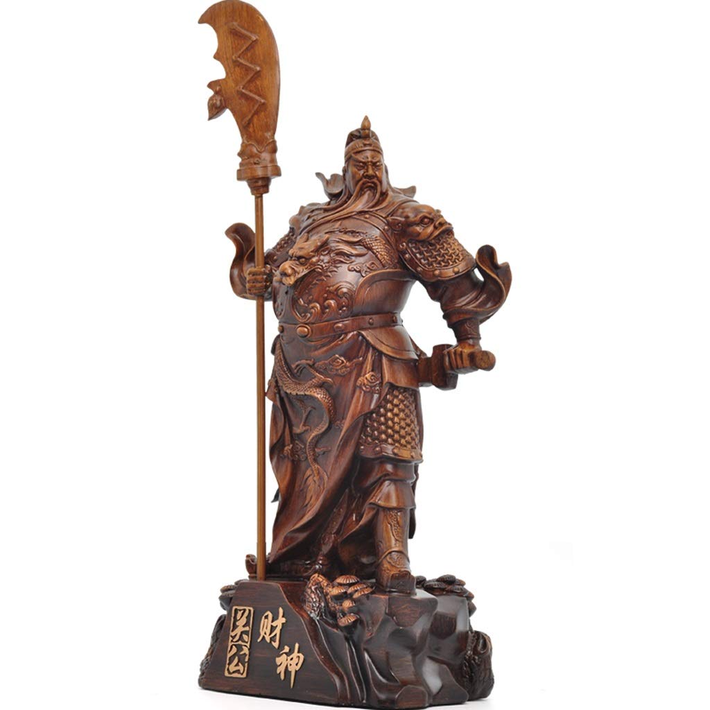 ZLASS Resin Buddha Sculpture & Guan Gong Statue - Handcrafted Home Decor for Living Room, Bedroom, Bookcase | Meditation, Feng Shui, Gift Idea
